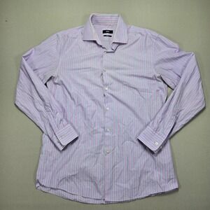 BOSS Hugo Boss Striped‎ Dress Shirt Sharp Fit Long Sleeve 16.5 34/35